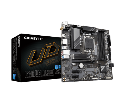 תמונה של לוח Gigabyte B760M DS3H AX rev1.2 DDR5 Micro-ATX WIFI6 LGA1700