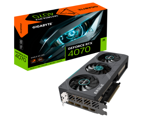 תמונה של כרטיס מסך Gigabyte RTX 4070 EAGLE OC 12GB