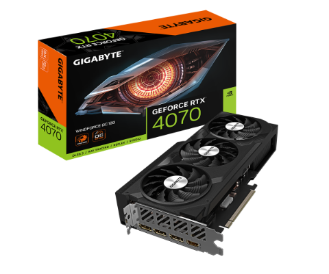 תמונה של כרטיס מסך Gigabyte RTX 4070 WindForce OC 12GB