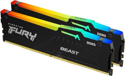 תמונה של ז. לנייח Kingston Fury Beast RGB 32GB 2X16 DDR5 5200Mhz C36 KIT