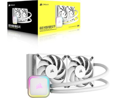 תמונה של קירור נוזלי Corsair iCUE H100i RGB ELITE 240mm White