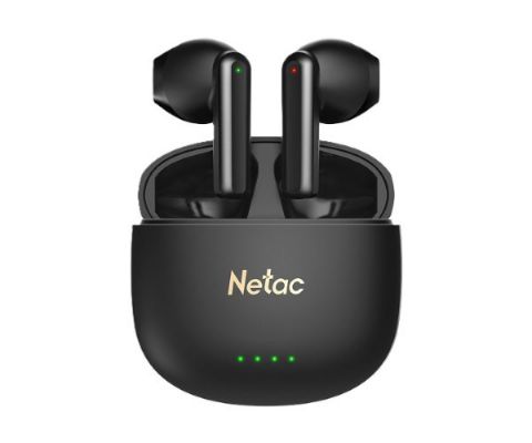 תמונה של אוזניות NETAC LK35 Bluetooth 5.3 Up to 6Hrs Play Black Stereo